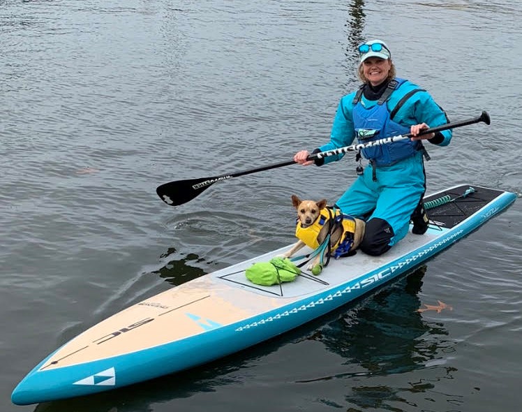 jen 2 Dry suit and SUP