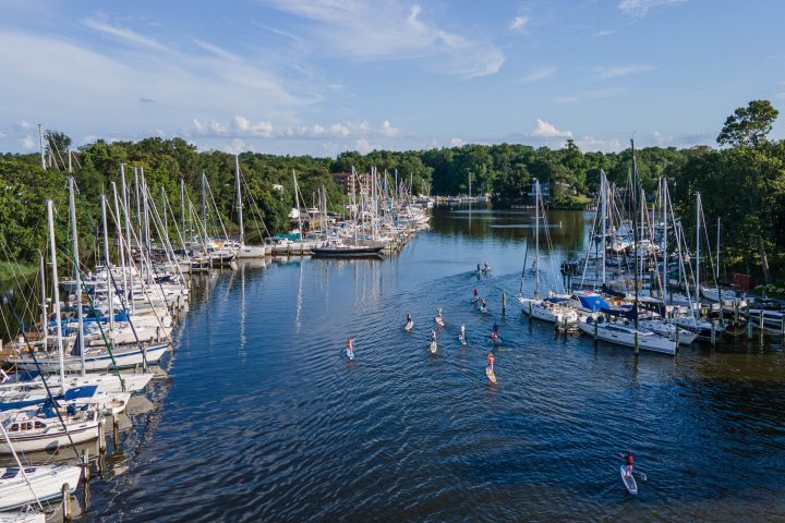 race training down back creek