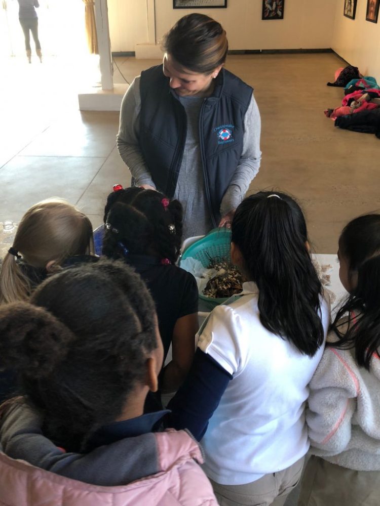 a group of people in a room