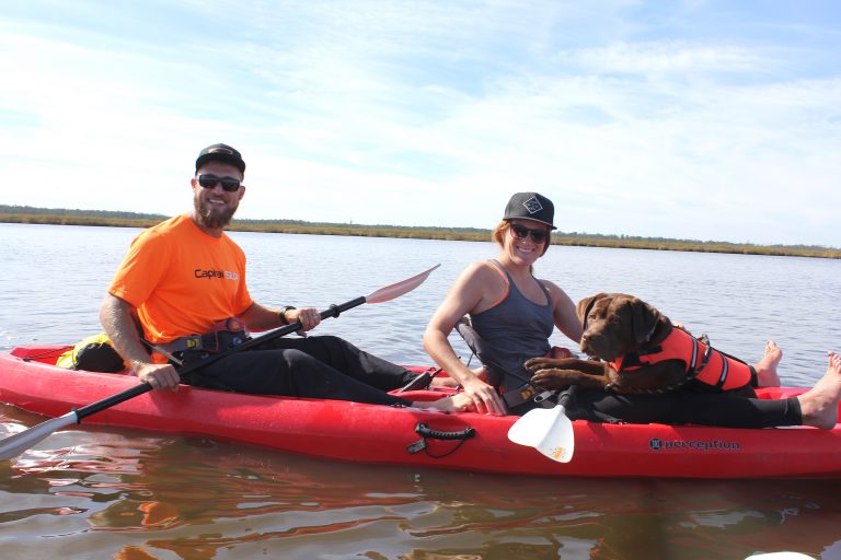 a group of people rowing a boat in a body of water