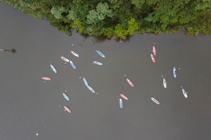 a group of people in a field