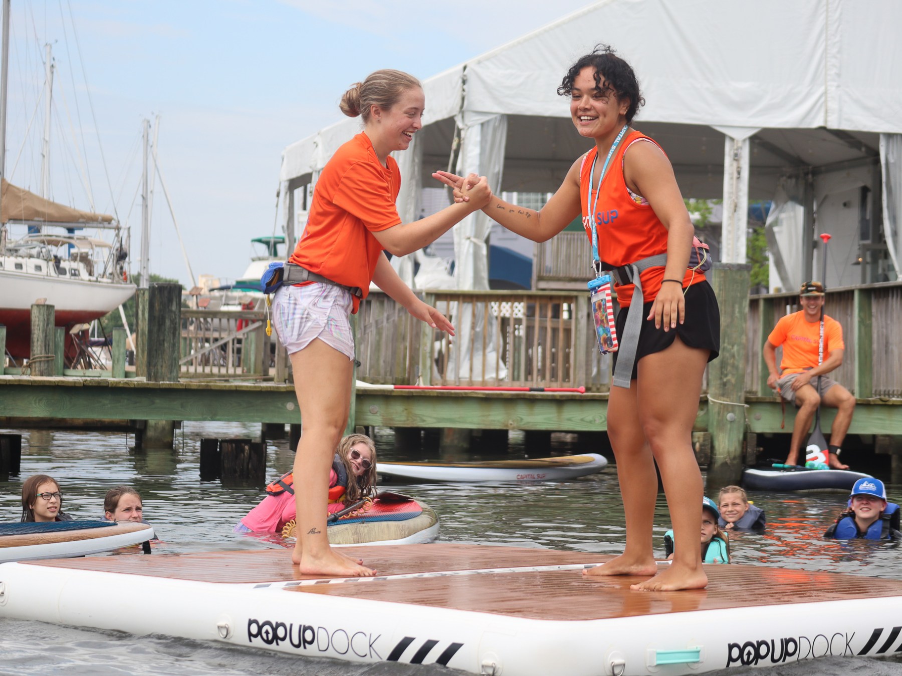 counselors on our floating platform