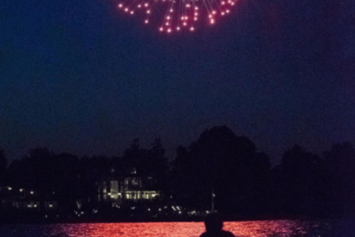 fireworks in the water