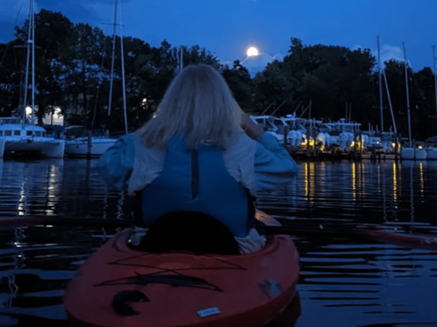 a person in a harbor